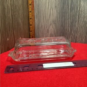 Glass butter dish